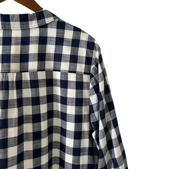 Boden Blue & White Gingham Pintuck Dress Size 18 - Picture 11 of 14